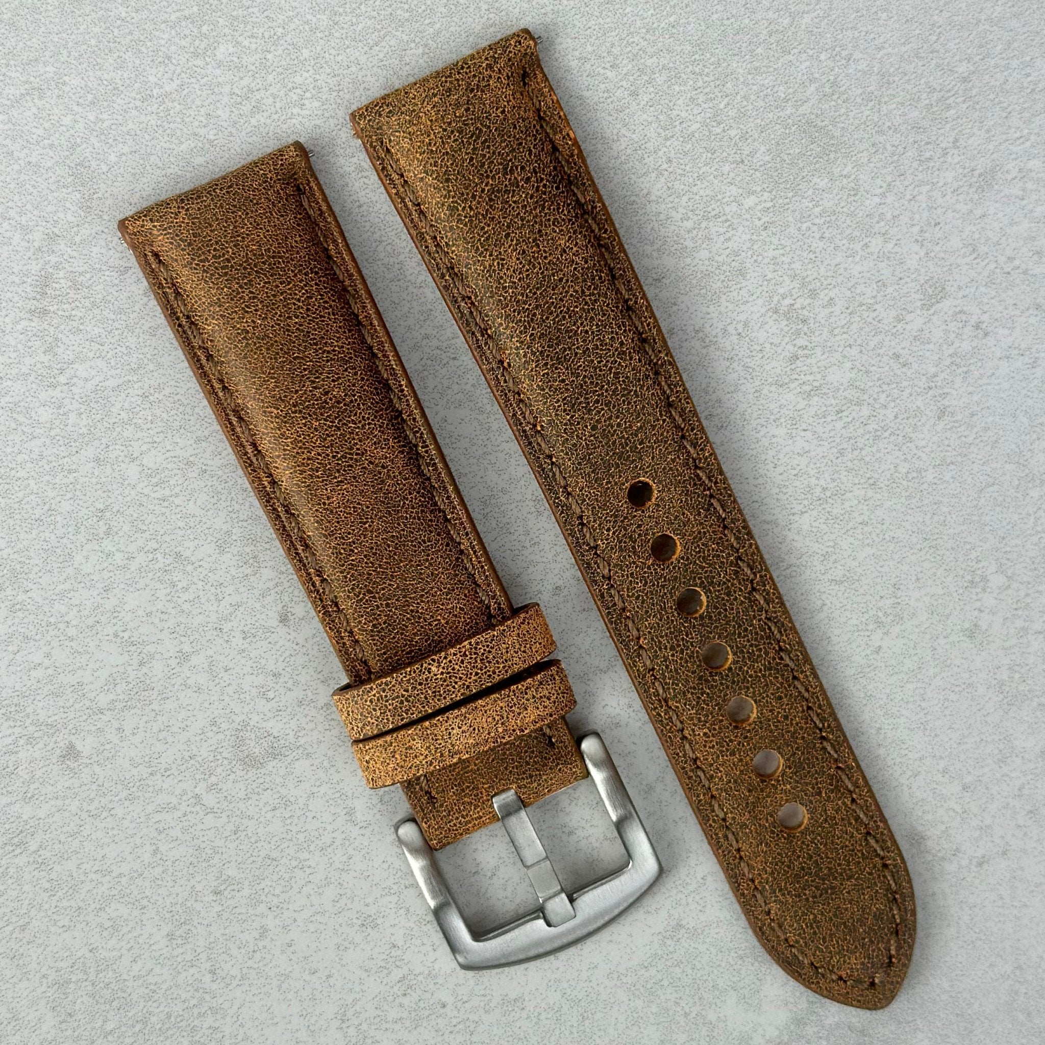 Full grain leather watch strap 20mm best sale