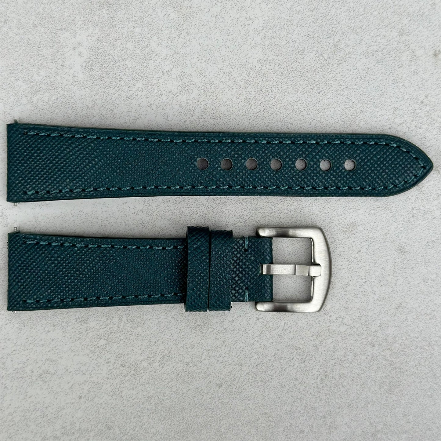 Saffiano Leather watch strap. 18mm, 20mm, 22mm, 24mm. Watch And Strap.