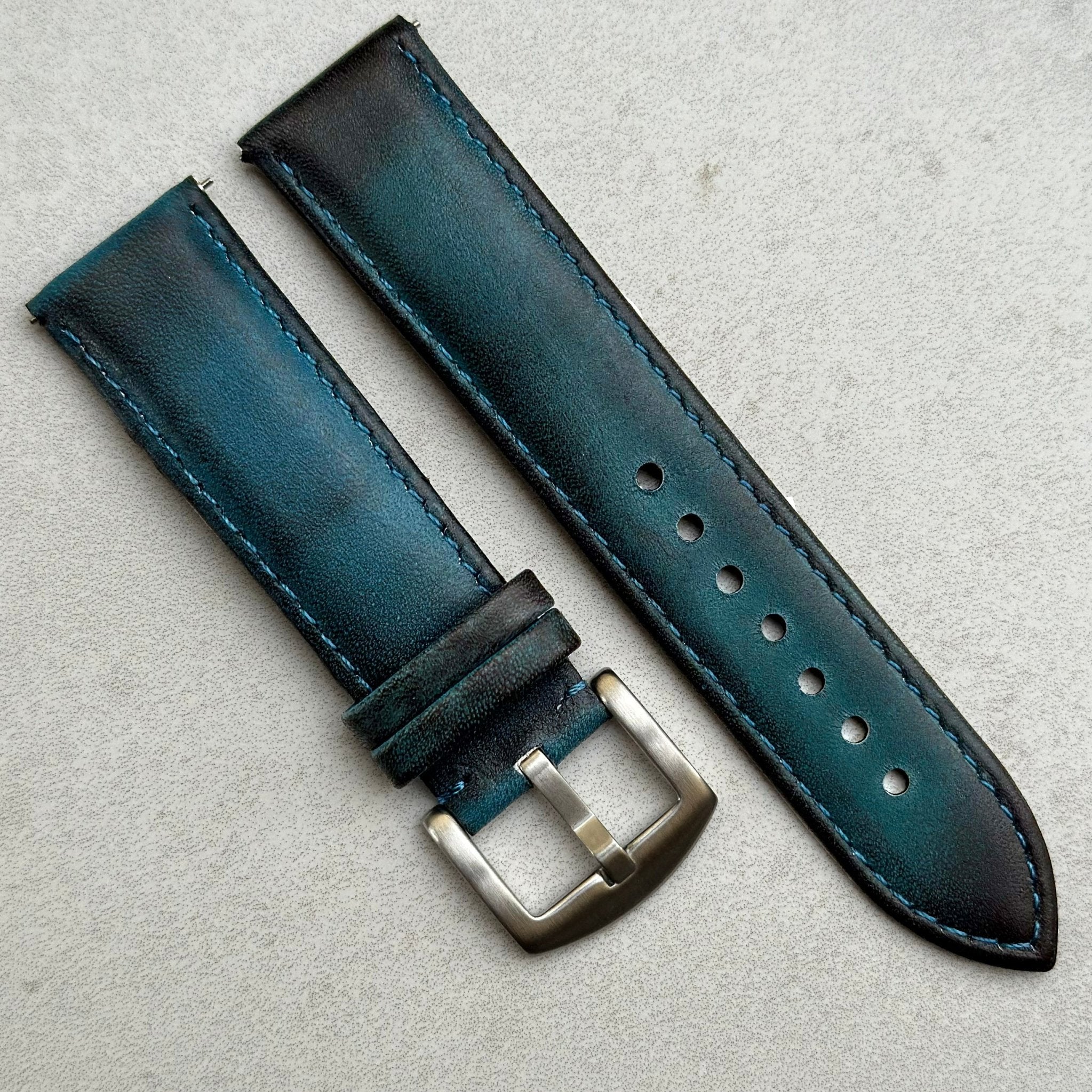 Padded leather watch discount strap